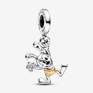 Pandora 100th Anniversary Oswald Lab-grown Diamond Dangle Charm Colorate | 21DAFQBSE