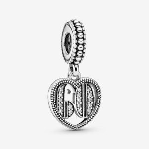 Pandora 60th Celebration Dangle Charm Argento | 80UYZOTAP