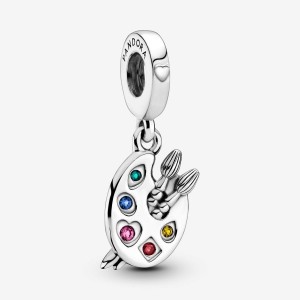 Pandora Artist's Palette Dangle Charm Argento | 58GADTCQB