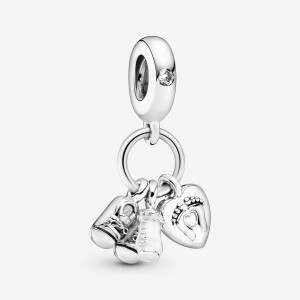 Pandora Baby Bottle and Shoes Dangle Charm Colorate | 79UCOLNQY