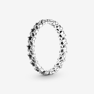 Pandora Band of Asymmetric Stars Ring Argento | 38JSMHFGZ
