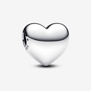 Pandora Be Love Engravable Large Heart Charm Argento | 93ZDIRBNV