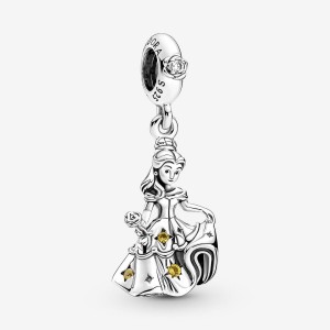 Pandora Beauty and the Beast Dancing Belle Dangle Charm Argento | 95BFDOYIN