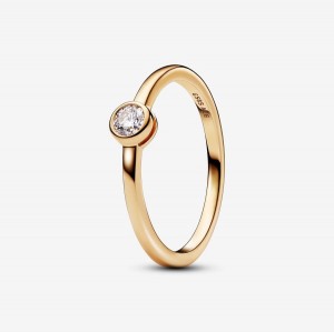 Pandora Bezel Ring 0.15 carat tw 14k Gold Oro | 84ECWSVMY