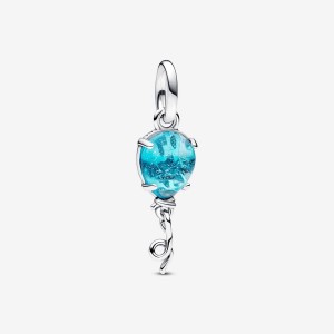 Pandora Blue Murano Glass Balloon Dangle Charm Argento | 42XSFADJO