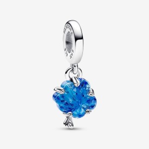 Pandora Blue Murano Glass Family Tree Dangle Charm Argento | 54AKIFURM