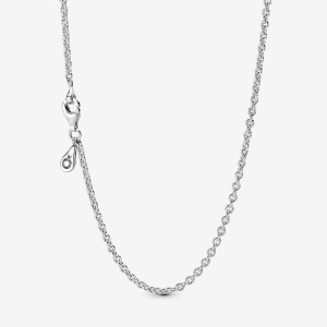 Pandora Cable Chain Necklace Argento | 61BVOZLSQ