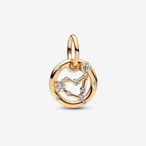 Pandora Capricorn Zodiac Dangle Charm Oro | 97PSQVDXF