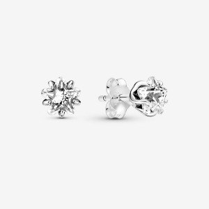 Pandora Celestial Sparkling Star Stud Earrings Argento | 31QCUKAFG