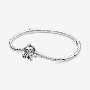 Pandora Cinderella Pumpkin Coach Clasp Moments Bracelet Argento | 35NALBKQX