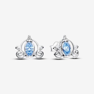 Pandora Cinderella's Carriage Stud Earrings Argento | 69GLNVYIQ