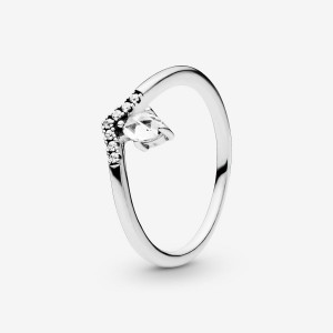 Pandora Classic Wishbone Ring Argento | 92RCBKWIY