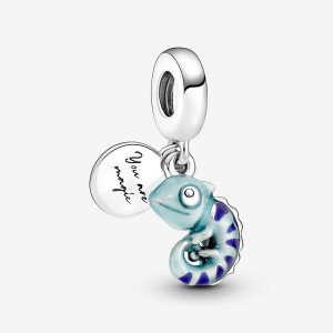 Pandora Color-changing Chameleon Dangle Charm Argento | 49SYEKCWM