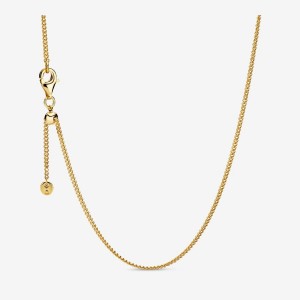 Pandora Curb Chain Necklace Oro | 74QETAUYL