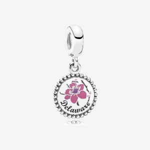 Pandora Delaware Dangle Charm Argento | 05NZPXEOI