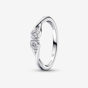 Pandora Double Facing Ring 0.30 carat tw Sterling Silver Argento | 09ZEGHOCL