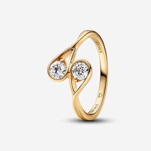 Pandora Double Facing Ring 0.50 carat tw 14k Gold Oro | 16TXZIQNB