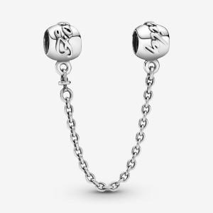 Pandora Family Forever Safety Chain Charm Argento | 27WCGIXNU