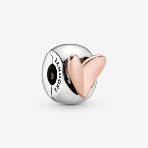 Pandora Freehand Heart Clip Charm Colorate | 67VKDOXYU