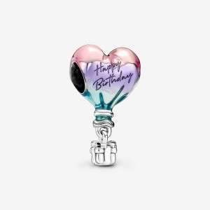 Pandora Happy Birthday Hot Air Balloon Charm Argento | 97ENXPGHB