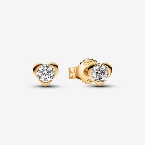 Pandora Heart Earrings 0.30 carat tw 14k Gold Oro | 87DGZWQKM