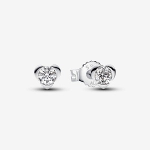 Pandora Heart Earrings 0.30 carat tw Sterling Silver Argento | 27YDSEQTK
