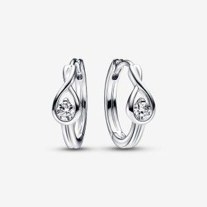 Pandora Hoop Earrings 0.20 carat tw Sterling Silver Argento | 62RAUEDMY