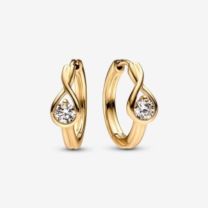 Pandora Hoop Earrings 0.50 carat tw 14k Gold Oro | 68FYGVQEH
