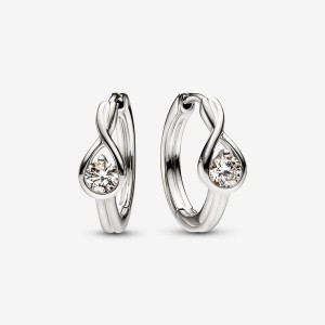 Pandora Hoop Earrings 0.50 carat tw 14k White Gold Bianche Oro | 84ENBWXCG