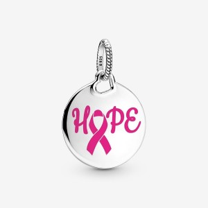 Pandora Hope Pink Ribbon Pendant Colorate | 95GWOYBTU