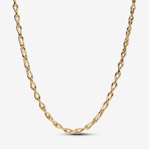 Pandora Infinity Chain Necklace Oro | 36ENCPSIT