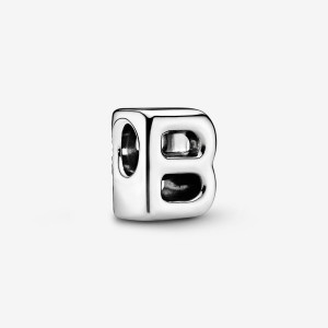 Pandora Letter B Alphabet Charm Argento | 53SVQHWFL