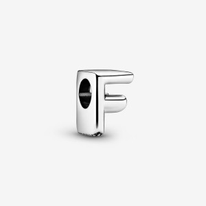 Pandora Letter F Alphabet Charm Argento | 26HNZLICO