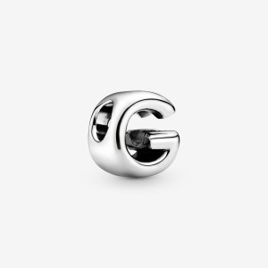 Pandora Letter G Alphabet Charm Argento | 35WVKURZT