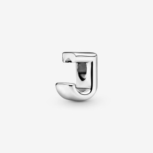 Pandora Letter J Alphabet Charm Argento | 67RHQWNXB