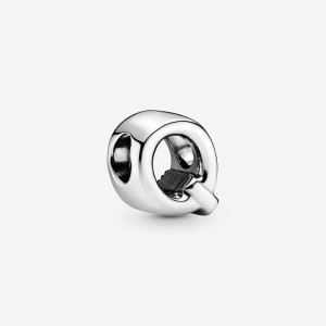 Pandora Letter Q Alphabet Charm Argento | 83LBGEUFJ