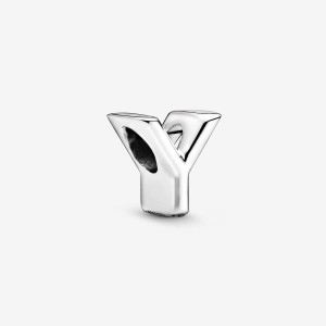 Pandora Letter Y Alphabet Charm Argento | 63KQBZXSU
