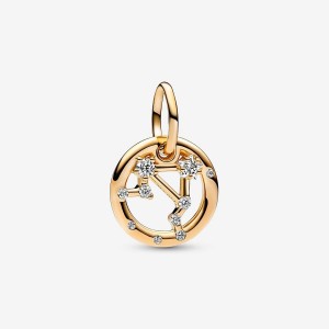 Pandora Libra Zodiac Dangle Charm Oro | 14ONQZLVT
