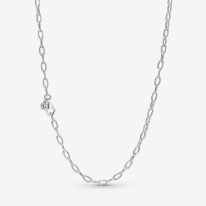 Pandora Link Chain Necklace Argento | 32FKDQOGP