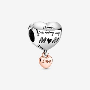Pandora Love You Mom Heart Charm Colorate | 16NABLVJM