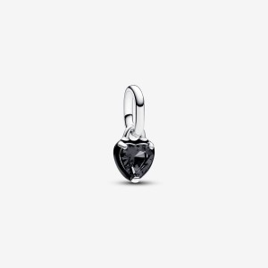 Pandora ME Black Chakra Heart Mini Dangle Charm Argento | 18WHOVILR