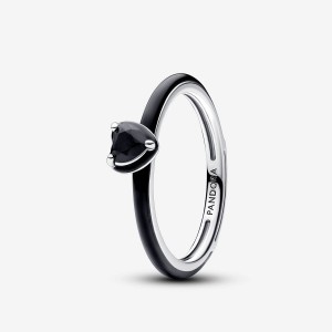 Pandora ME Black Chakra Heart Ring Argento | 06UCNMJPV