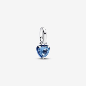 Pandora ME Blue Chakra Heart Mini Dangle Charm Argento | 78UHNJMFO