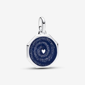 Pandora ME Galaxy Heart Medallion Charm Argento | 37EBXVMCH