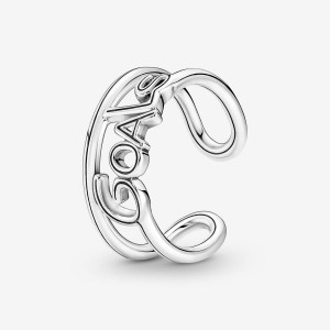 Pandora ME Goals Open Ring Argento | 32MBKPQGR