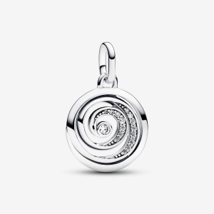 Pandora ME Gratitude Spiral Medallion Charm Argento | 58VZNYPCG