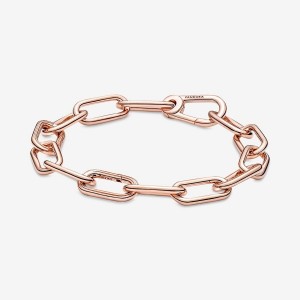 Pandora ME Medium-Link Chain Bracelet Rosa Oro | 36HDIVWNB