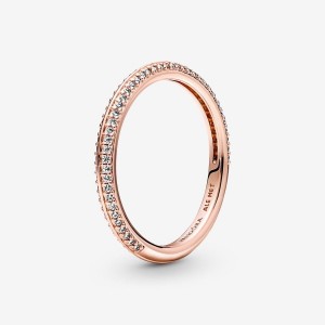 Pandora ME Pave Ring Rosa Oro | 53ELFIONC