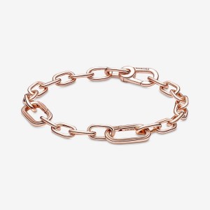 Pandora ME Small-Link Chain Bracelet Rosa Oro | 41BSUQEYR
