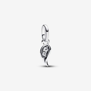 Pandora ME Sparkling Angel Wing Mini Dangle Charm Argento | 75OYDUREK